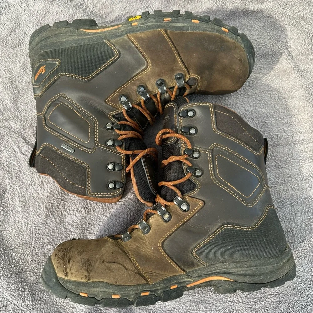 Danner Vicious 8” Brown Composite Toe NMT Gore-Tex Work Boots Size 9.5